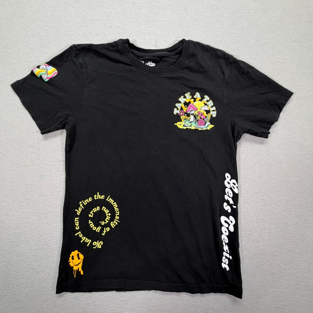 Brooklyn Cloth Mens T-Shirt Regular Black Take A Trip Mushroom Graphic M